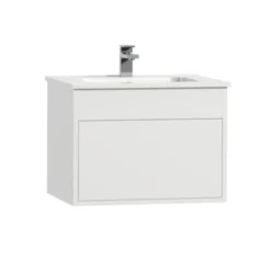 Tiger Helsinki Badkamermeubel 60 Cm Hoogglans Wit Met Wastafel Keramiek Wit