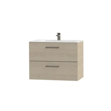 Tiger Studio badkamermeubel 80 cm naturel eiken met wastafel polybeton mat wit greep rvs afgerond Tiger Studio Badkamermeubel 80 Cm Naturel Eiken Met Wastafel Polybeton Mat Wit Greep Rvs Afgerond -Badkamerwinkel Voor Thuis 123 1034