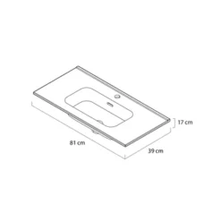 Tiger Badmeubelset Pocket 80 Cm Met 2 Lades Naturel Eik Incl. Looppoten -Badkamerwinkel Voor Thuis 123 1044