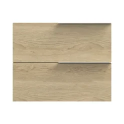 Tiger Badmeubelset Pocket 80 Cm Met 2 Lades Naturel Eik Incl. Looppoten -Badkamerwinkel Voor Thuis 123 1048