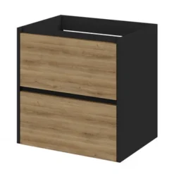 Tiger Reverse Meubelset Met 2 Lades 60 Cm Chalet Eik / Mat Zwart Inclusief Quadro Wastafel Mat Zwart 2 Tiger Reverse Meubelset Met 2 Lades 60 Cm Chalet Eik / Mat Zwart Inclusief Quadro Wastafel Mat Zwart -Badkamerwinkel Voor Thuis 123 1056