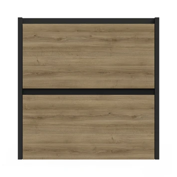 Tiger Reverse Meubelset met 2 lades 60 cm Chalet eik / Mat zwart inclusief Quadro wastafel mat zwart Tiger Reverse Meubelset Met 2 Lades 60 Cm Chalet Eik / Mat Zwart Inclusief Quadro Wastafel Mat Zwart -Badkamerwinkel Voor Thuis 123 1057