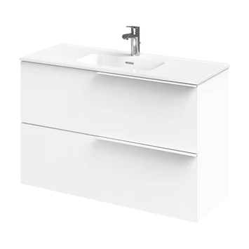 Tiger badmeubelset Pocket 100 cm met 2 lades Wit Tiger Badmeubelset Pocket 100 Cm Met 2 Lades Wit -Badkamerwinkel Voor Thuis 123 1063