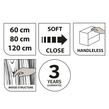 Tiger Reverse Meubelset 80 cm met 2 lades Chalet eik / Mat zwart inclusief Quadro wastafel mat zwart Tiger Reverse Meubelset 80 Cm Met 2 Lades Chalet Eik / Mat Zwart Inclusief Quadro Wastafel Mat Zwart -Badkamerwinkel Voor Thuis 123 108