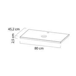 Tiger Maryport Badkamermeubelset 80 Cm Mat Wit Met Licht Eiken Wasblad, Keramische Opzetkom En Matzwarte Grepen -Badkamerwinkel Voor Thuis 123 1152