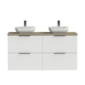 Tiger badkamermeubel Studio 120cm hoogglans wit/witte waskom met profielgrepen Tiger Badkamermeubel Studio 120cm Hoogglans Wit/witte Waskom Met Profielgrepen -Badkamerwinkel Voor Thuis 123 1180