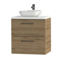 Tiger Badkamermeubel Studio 60 Cm Chalet Eik Met Keramische Waskom Hoogglans Wit En Ronde Grepen 2 Tiger Badkamermeubel Studio 60 Cm Chalet Eik Met Keramische Waskom Hoogglans Wit En Ronde Grepen -Badkamerwinkel Voor Thuis 123 1186