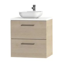 Tiger Badkamermeubel Studio 60 Cm Naturel Eik Met Keramische Waskom Hoogglans Wit En Ronde Grepen 2 Tiger Badkamermeubel Studio 60 Cm Naturel Eik Met Keramische Waskom Hoogglans Wit En Ronde Grepen -Badkamerwinkel Voor Thuis 123 1217