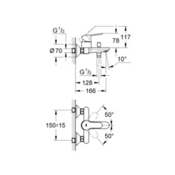 Grohe Badkraan Start Edge Chroom 15 Cm -Badkamerwinkel Voor Thuis 123 123