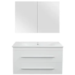 Style Badmeubelset Mat Wit 90 Cm