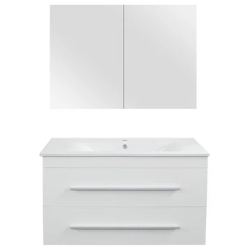 Style badmeubelset mat wit 90 cm Style Badmeubelset Mat Wit 90 Cm -Badkamerwinkel Voor Thuis 123 1251