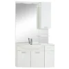 Fabulous Badmeubelset Linkshoekig Hoogglans Wit 100 Cm