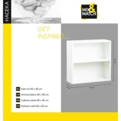 Haceka Mix&match Kast Wit 40x40 Cm -Badkamerwinkel Voor Thuis 123 1269
