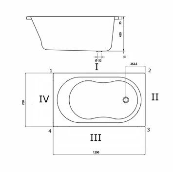 Sealskin Bad Optimo Acryl 70x120x45 cm Sealskin Bad Optimo Acryl 70x120x45 Cm -Badkamerwinkel Voor Thuis 123 1291