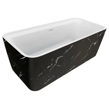 Allibert Bad Kolora Vrijstaand Marmer Zwart Mat 170x78 cm Allibert Bad Kolora Vrijstaand Marmer Zwart Mat 170x78 Cm -Badkamerwinkel Voor Thuis 123 1324