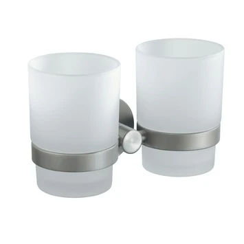 Haceka Dubbele Bekerhouder Kosmos Hangend met Bekers RVS Haceka Dubbele Bekerhouder Kosmos Hangend Met Bekers RVS -Badkamerwinkel Voor Thuis 123 1364