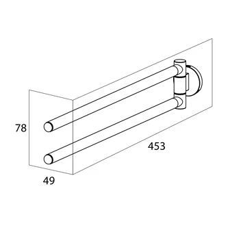 Tiger handdoekhouder Noon 2-armig zwart Tiger Handdoekhouder Noon 2-armig Zwart -Badkamerwinkel Voor Thuis 123 1439