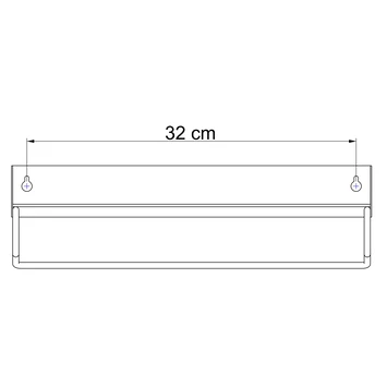 Sealskin Plank- en handdoekhouder Brix Zwart Sealskin Plank- En Handdoekhouder Brix Zwart -Badkamerwinkel Voor Thuis 123 1458