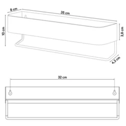 Sealskin Plank- En Handdoekhouder Brix Zwart 12 Sealskin Plank- En Handdoekhouder Brix Zwart -Badkamerwinkel Voor Thuis 123 1461