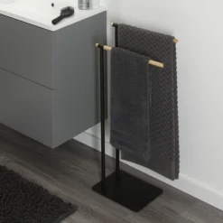 Sealskin Handdoekrek Brix Metaal Zwart 2 Sealskin Handdoekrek Brix Metaal Zwart -Badkamerwinkel Voor Thuis 123 1491