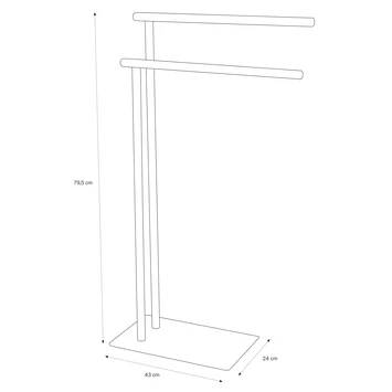 Sealskin Handdoekrek Brix Metaal Zwart Sealskin Handdoekrek Brix Metaal Zwart -Badkamerwinkel Voor Thuis 123 1495