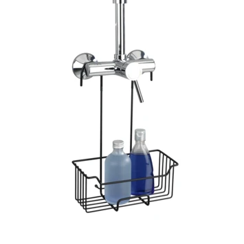 Wenko douchecaddy Milo om aan kraan te hangen zwart RVS Wenko Douchecaddy Milo Om Aan Kraan Te Hangen Zwart RVS -Badkamerwinkel Voor Thuis 123 1496