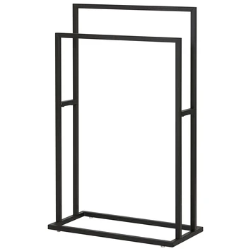 Sealskin Carré handdoekrek vrijstaand Zwart Sealskin Carré Handdoekrek Vrijstaand Zwart -Badkamerwinkel Voor Thuis 123 1502