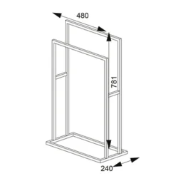 Sealskin Carré Handdoekrek Vrijstaand Zwart 5 Sealskin Carré Handdoekrek Vrijstaand Zwart -Badkamerwinkel Voor Thuis 123 1505