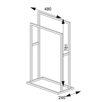Sealskin Carré handdoekrek vrijstaand Zwart Sealskin Carré Handdoekrek Vrijstaand Zwart -Badkamerwinkel Voor Thuis 123 1505