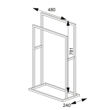 Sealskin Carré handdoekrek vrijstaand Zwart Sealskin Carré Handdoekrek Vrijstaand Zwart -Badkamerwinkel Voor Thuis 123 1506