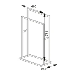 Sealskin Carré Handdoekrek Vrijstaand Zwart 7 Sealskin Carré Handdoekrek Vrijstaand Zwart -Badkamerwinkel Voor Thuis 123 1507