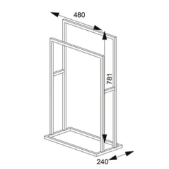 Sealskin Carré Handdoekrek Vrijstaand Wit 4 Sealskin Carré Handdoekrek Vrijstaand Wit -Badkamerwinkel Voor Thuis 123 1537