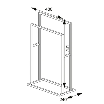 Sealskin Carré handdoekrek vrijstaand Wit Sealskin Carré Handdoekrek Vrijstaand Wit -Badkamerwinkel Voor Thuis 123 1537