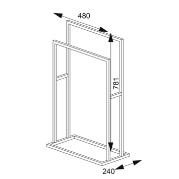 Sealskin Carré handdoekrek vrijstaand Wit Sealskin Carré Handdoekrek Vrijstaand Wit -Badkamerwinkel Voor Thuis 123 1538
