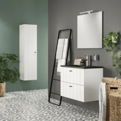 Tiger Maryport Badkamermeubelset 80 Cm Mat Wit Met Matzwarte Polybeton Wastafel En Matzwarte Grepen 8 Tiger Maryport Badkamermeubelset 80 Cm Mat Wit Met Matzwarte Polybeton Wastafel En Matzwarte Grepen -Badkamerwinkel Voor Thuis 123 154