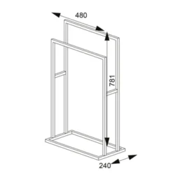Sealskin Carré Handdoekrek Vrijstaand Wit 7 Sealskin Carré Handdoekrek Vrijstaand Wit -Badkamerwinkel Voor Thuis 123 1540