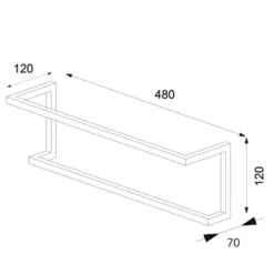 Sealskin Carré Handdoekrek 48 Cm Zwart 4 Sealskin Carré Handdoekrek 48 Cm Zwart -Badkamerwinkel Voor Thuis 123 1682