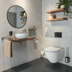 Tiger 2-armig Handdoekrek Cooper RVS/zwart -Badkamerwinkel Voor Thuis 123 1700