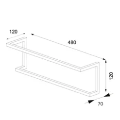 Sealskin Carré Handdoekrek 48 Cm Wit -Badkamerwinkel Voor Thuis 123 1715