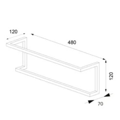 Sealskin Carré Handdoekrek 48 Cm Wit -Badkamerwinkel Voor Thuis 123 1718