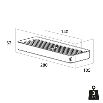 Tiger planchet Carv 28 cm zwart Tiger Planchet Carv 28 Cm Zwart -Badkamerwinkel Voor Thuis 123 1785