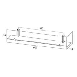 Tiger Planchet Cliqit Donkergrijs RVS -Badkamerwinkel Voor Thuis 123 1790