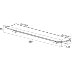 Tiger Planchet Zenna Chroom/Wengé -Badkamerwinkel Voor Thuis 123 1811