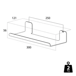 Tiger Planchet Colar RVS 30 Cm -Badkamerwinkel Voor Thuis 123 1847
