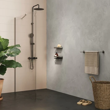 Tiger planchet Cooper 28 cm RVS/zwart Tiger Planchet Cooper 28 Cm RVS/zwart -Badkamerwinkel Voor Thuis 123 1854