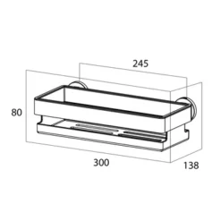 Tiger Noon Douchemand 30 X 8 X 13,8 Cm Inox -Badkamerwinkel Voor Thuis 123 1896