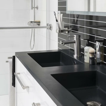 Tiger Karlo badkamermeubel 120 cm naturel eiken met wastafel zwart Tiger Karlo Badkamermeubel 120 Cm Naturel Eiken Met Wastafel Zwart -Badkamerwinkel Voor Thuis 123 19