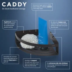 Tiger Caddy Hoekkorf Klein Zwart 5 Tiger Caddy Hoekkorf Klein Zwart -Badkamerwinkel Voor Thuis 123 1917