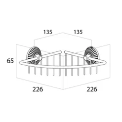 Tiger Ivy Hoekkorf Chroom/wit 3 Tiger Ivy Hoekkorf Chroom/wit -Badkamerwinkel Voor Thuis 123 1943