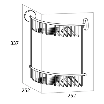 Handson hoekkorf Smart Dubbel groot RVS Handson Hoekkorf Smart Dubbel Groot RVS -Badkamerwinkel Voor Thuis 123 1945